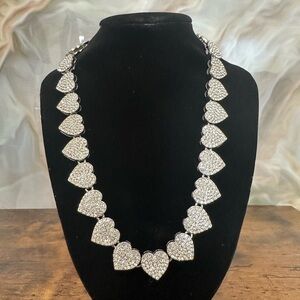 Dazzling Silver Heart Necklace